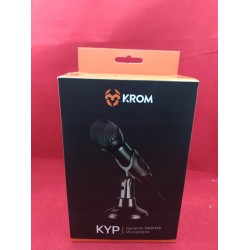 Outlet Mikrofon KROM KYP z uchwytem złącze jack 3,5mm czarny ergonomiczny