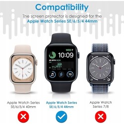 Outlet Zestaw szkiełek ochronncyh do Apple Watch Series SE2/SE/6/5/4 8szt.