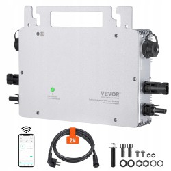 Outlet VEVOR Solar Mikroinwerter 800W Wodoodporny Mikroinwerter Srebro OPIS