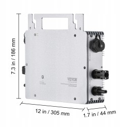 Outlet VEVOR Solar Mikroinwerter 800W Wodoodporny Mikroinwerter Srebro OPIS