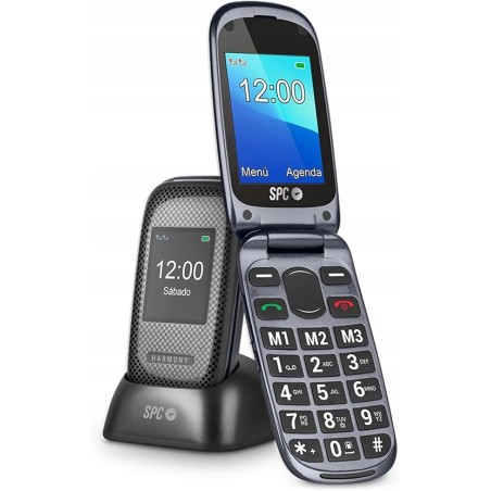 Outlet Telefon komórkowy dla seniorów SPC 2,4" - Czarny OPIS stacyjka kabel