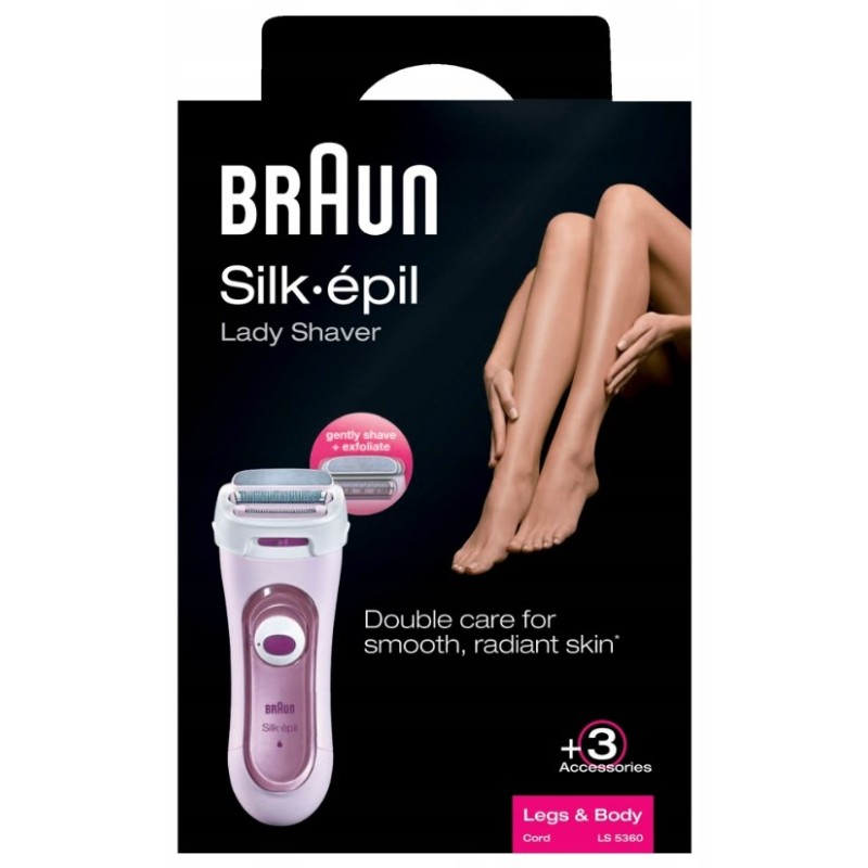 Outlet Braun Silk-epil Lady Shaver 5 Golarka Mechaniczna 2 nasadki OPIS