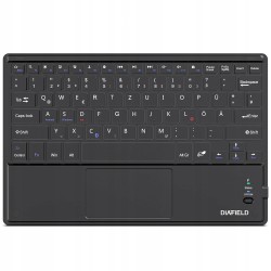 Outlet 1byone DIAFIELD klawiatura Bluetooth czarna z touchpadem format ES