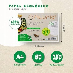 Outlet Papier recyklingowy A4 250 sztuk ekologiczny Fituria80 gr/m do biura