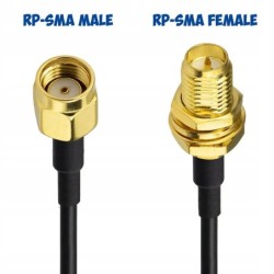 Bingfu RP-SMA męski na RP-SMA żeński RG174 kabel koncentryczny 5 m 2 szt