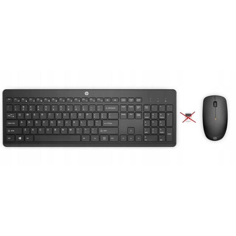 Outlet Zestaw Combo HP klawiatura niskoprofilowa i mysz HP 230 1600dpi OPIS