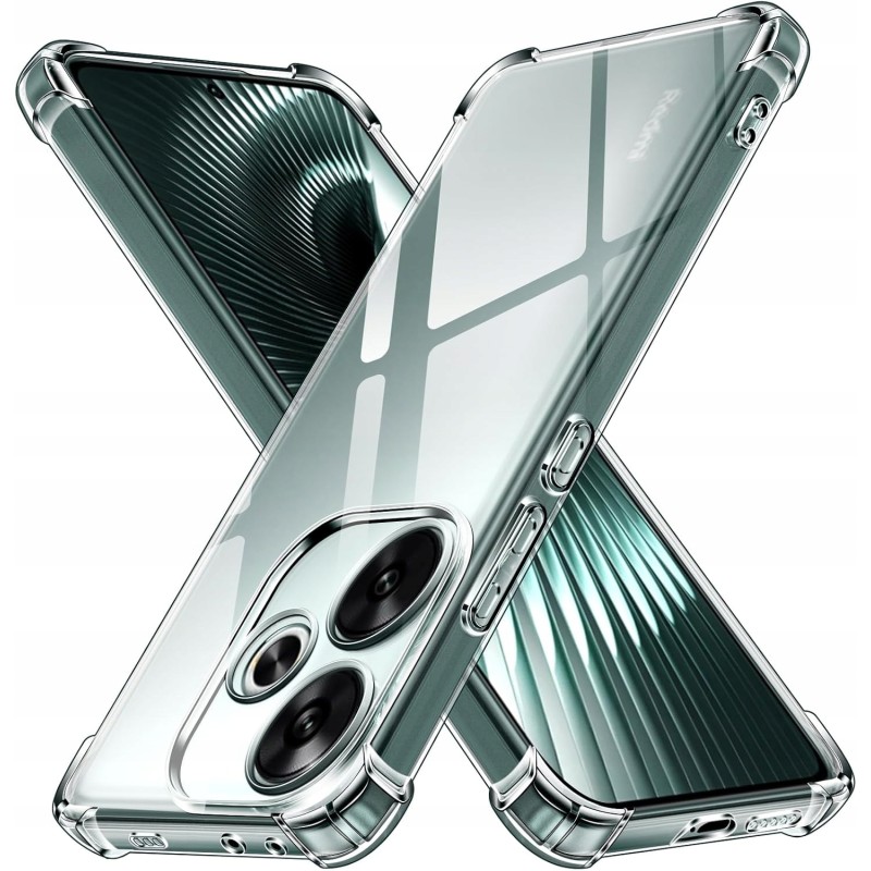 IVoler Etui do Xiaomi Poco F6 5G, przeźroczyste plecki amortyzujące upadek IVoler Etui do Xiaomi Poco F6 5G, przeźroczyste plecki amortyzujące upadek