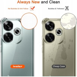 IVoler Etui do Xiaomi Poco F6 5G, przeźroczyste plecki amortyzujące upadek