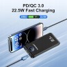 Outlet NOHON Powerbank 22,5 W 10 000 Mah czarny kompaktowy USB 3.0 x2 Kabel