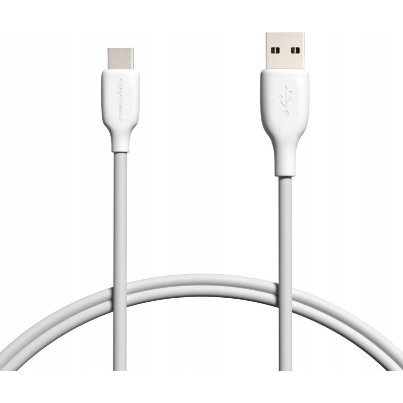 Outlet Kabel USB-C na USB-A Amazon Basics długość przewodu 90 cm biały