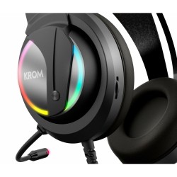 Outlet Krom Kappa Zestaw słuchawkowy Opaska na głowę Czarny oświetlenie RGB