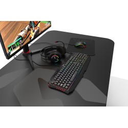 Outlet Krom Kappa Zestaw słuchawkowy Opaska na głowę Czarny oświetlenie RGB