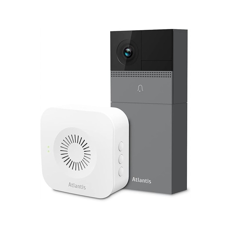 Outlet ATLANTIS DB910 wireless domofon kamera 2MP Czujnik PIR Google Home Outlet ATLANTIS DB910 wireless domofon kamera 2MP Czujnik PIR Google Home