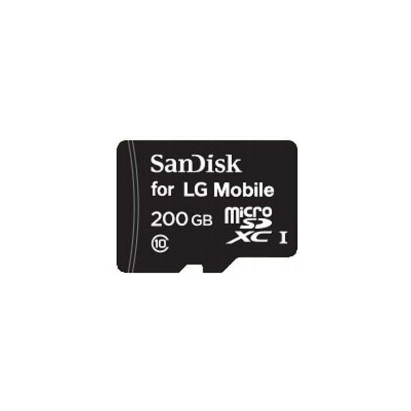 Outlet SanDisk 200 GB microSDXC do LG Mobile prędkość transmisji do 90 MB/s