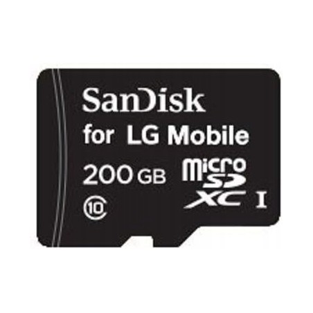 Outlet SanDisk 200 GB microSDXC do LG Mobile prędkość transmisji do 90 MB/s