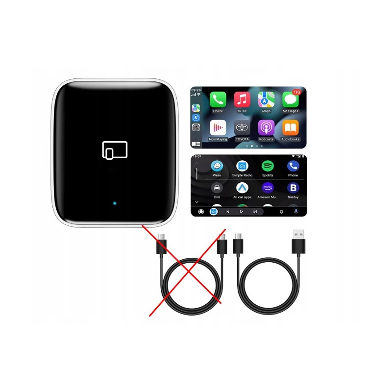 Outlet Carplay bezprzewodowy adapter samochodowy bluetooth usb C
