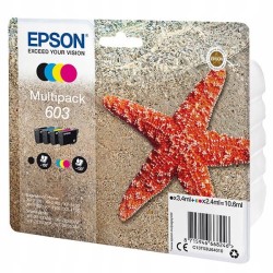 Outlet Zestaw 4szt TUSZ EPSON 603 ORYGINAŁ OPIS trójkolor i czarny drukarka