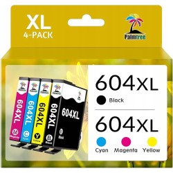 Outlet Zestaw tuszy do drukarki Epson CMYK trójkolor czarny 604 XL Palmtree