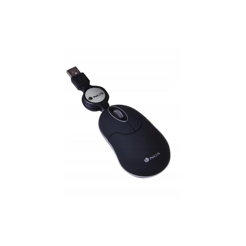 Outlet Myszka Optyczna z Wciąganym Kablem NGS NGS-MOUSE-0973 Czarny