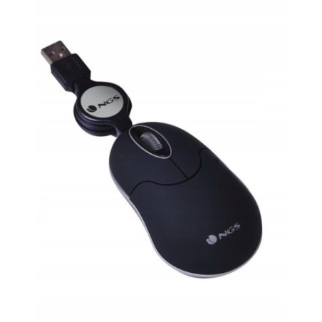 Outlet Myszka Optyczna z Wciąganym Kablem NGS NGS-MOUSE-0973 Czarny