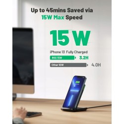 Outlet Stacja ładująca indukcyjnie na USB C INIU czarna ze stojakiem styl