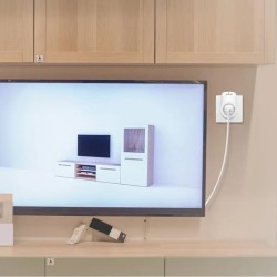 Outlet Gniazdko Tenda SP3 BeliWiFi białe z wyłącznikiem na przycisk światło