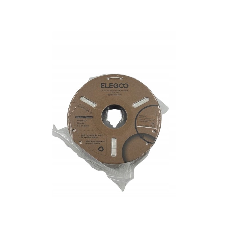 FILAMENT DO DRUKARKI 3D ELEGOO PLA+ FDN 1KG BIAŁY śr 1,75mm na szpuli