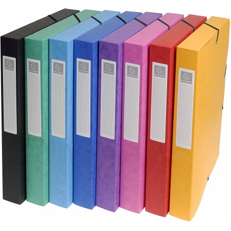 Outlet Teczka z gumowym zamknięciem A4 Exacompta 8 szt w zestawie 600 g/m²