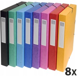 Outlet Teczka z gumowym zamknięciem A4 Exacompta 8 szt w zestawie 600 g/m²