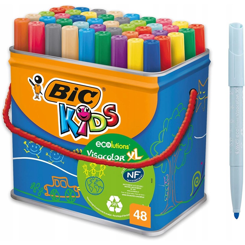 Outlet Mazaki BIC KIDS Visacolor XL Eco 47 sztuk linia o grubości 0.9 mm Outlet Mazaki BIC KIDS Visacolor XL Eco 47 sztuk linia o grubości 0.9 mm