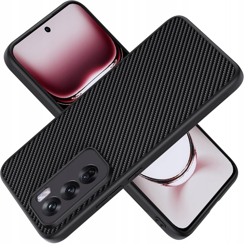 Outlet Etui do Oppo Reno 12 włókno węglowe TPU smukłe etui antypoślizgowe Outlet Etui do Oppo Reno 12 włókno węglowe TPU smukłe etui antypoślizgowe