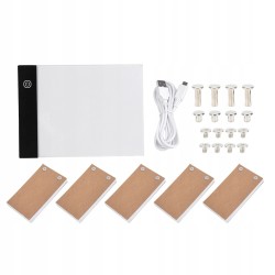 USZKODZONE LED TABLICA DO RYSOWANIA 12,9 x 8,5 cm + PIĘĆ SZKICOWNIKÓW OPIS