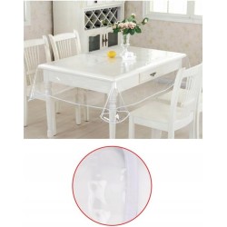 OUTLET PRZEZROCZYSTY PROSTOKĄTNY OBRUS Z PVC (140 X 120 CM) OPIS