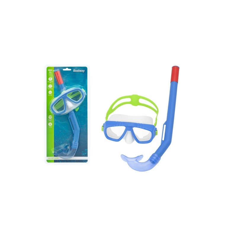 Outlet Zestaw do nurkowania Bestway 24018 niebieski 3+ bez lateksu Outlet Zestaw do nurkowania Bestway 24018 niebieski 3+ bez lateksu