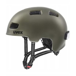 Kask rowerowy Uvex City 4 r. 55-58cm System 3D IAS Fit LED green smoke matt