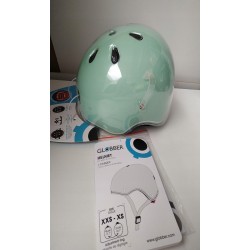 Kask rowerowy dziecięcy Globber miętowy XXS/XS 45-51 cm lampka LED