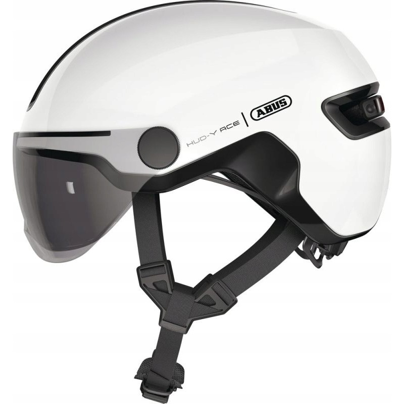 Outlet Kask rowerowy Abus Hud-Y ACE shiny white S 51-55 cm Outlet Kask rowerowy Abus Hud-Y ACE shiny white S 51-55 cm