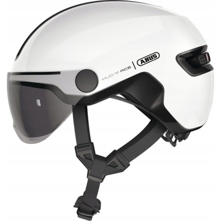 Outlet Kask rowerowy Abus Hud-Y ACE shiny white S 51-55 cm