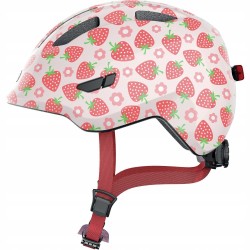Kask rowerowy dziecięcy ABUS Smiley 3.0 LED strawberry - S 45-50 cm