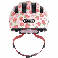 Kask rowerowy dziecięcy ABUS Smiley 3.0 LED strawberry - S 45-50 cm