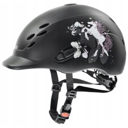 Kask jeździecki dziecięcy UVEX Reithelm Onyxx Pony black mat r. 49-54