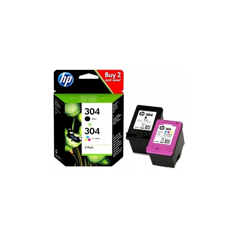 Outlet Zestaw tuszów HP 304 Instant Ink Czarny 2 ml Kolorowy 2 ml 3JB05AE Outlet Zestaw tuszów HP 304 Instant Ink Czarny 2 ml Kolorowy 2 ml 3JB05AE