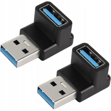 Outlet QIANRENON Adapter kątowy USB 3.2 90 stopni USB A 10 Gb/s 2 szt