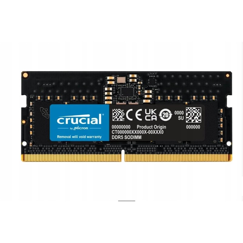 Outlet Pamięć Crucial DDR5 8GB 4800 CL40 SODIMM CT8G48C40S5 napięcie 1.1 V Outlet Pamięć Crucial DDR5 8GB 4800 CL40 SODIMM CT8G48C40S5 napięcie 1.1 V