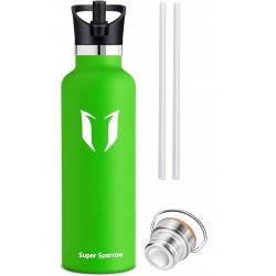 Outlet Termos na napoje Super Sparrow 650 ml zielony + wymienna końcówka