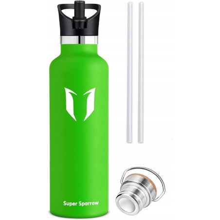 Outlet Termos na napoje Super Sparrow 650 ml zielony + wymienna końcówka