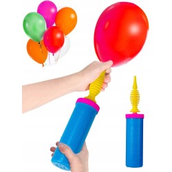 Outlet Pompka ręczna do balonów dwustronna niebiesko zółta 29 - 43 cm