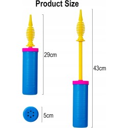 Outlet Pompka ręczna do balonów dwustronna niebiesko zółta 29 - 43 cm