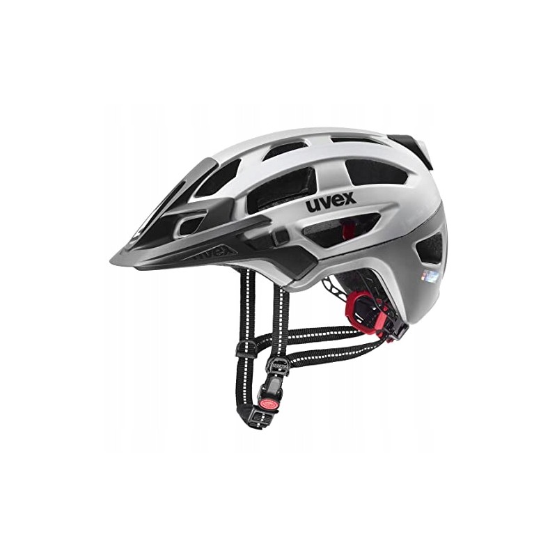 Outlet Kask UVEX FINALE LIGHT rowerowy świecący 56-61 cm Srebrny