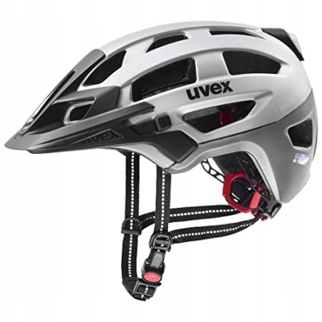 Outlet Kask UVEX FINALE LIGHT rowerowy świecący 56-61 cm Srebrny